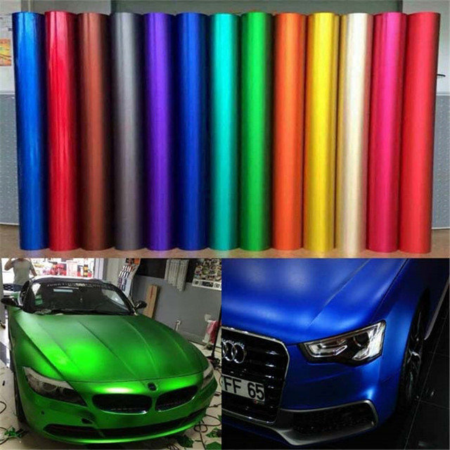 Various Colors Ice Metallic Matte Chrome Vinyl Car Wrap Film With
